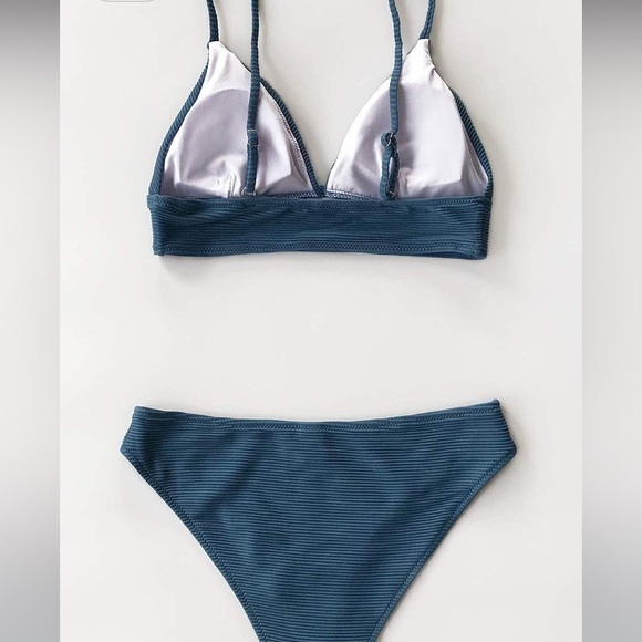 ~Women Bikini Set Solid Color Sexy Triangle Two Piece Swimsuit~ - Picture 5 of 8